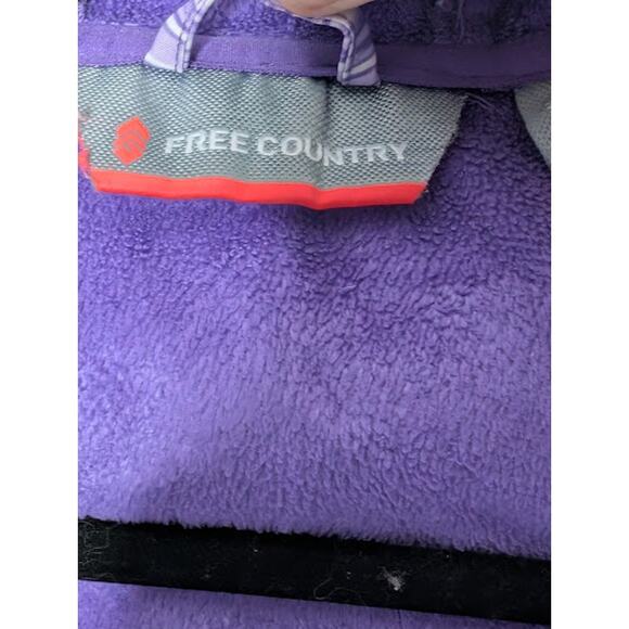 FREE COUNTRY Girls purple white all weather jacket size 5/6 - Picture 6 of 8